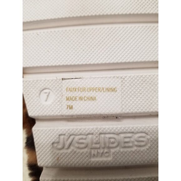 J/Slides Urban Sport Lovlie Slipper Leopard Faux Fur Animal Print Fuzzy Slide 7 - Picture 5 of 5